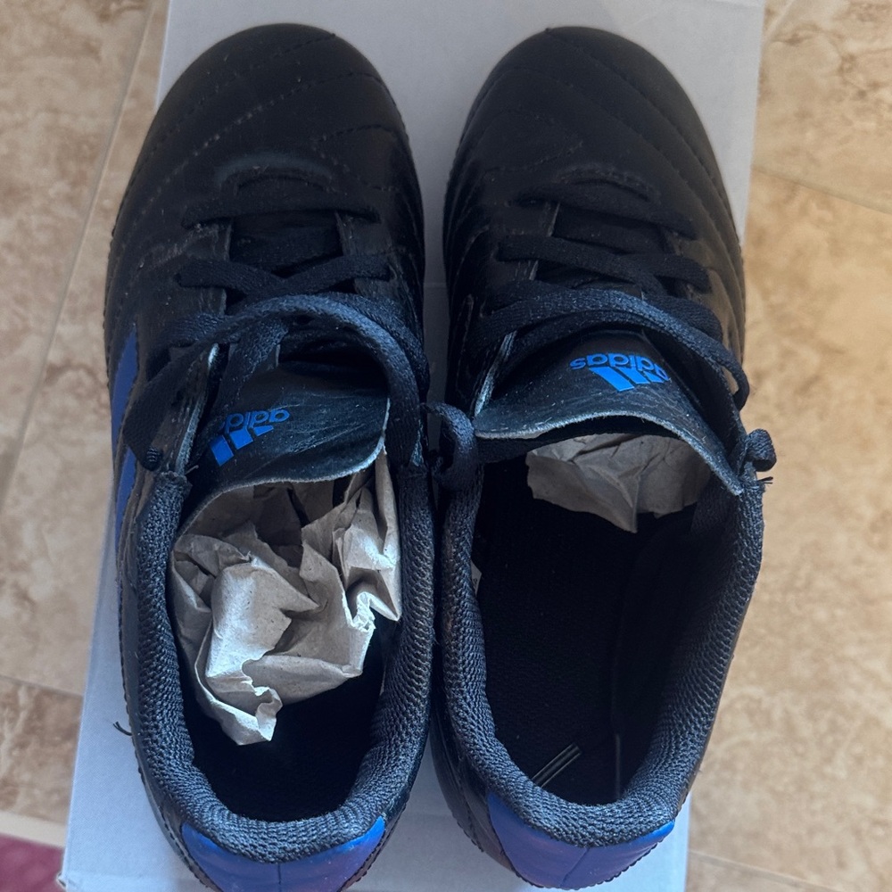 Adidas Black and Blue Athletic Shoes